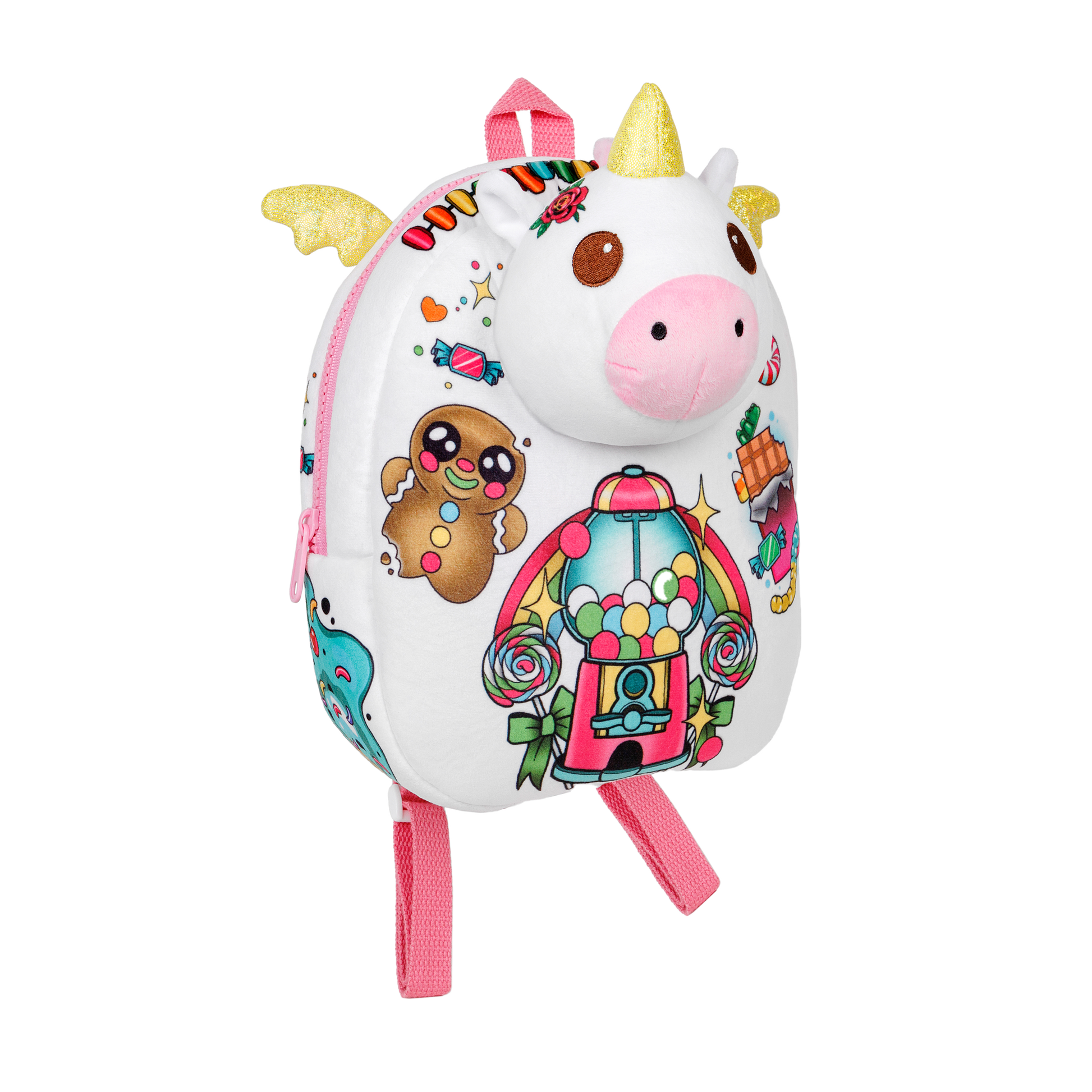 fluffy mini unicorn backpack Hopalong Step into a world of wonder with the Hopalong Unicorn Backpack available in a playful Lilac shade Casual Plush Backpack, Cute Mini