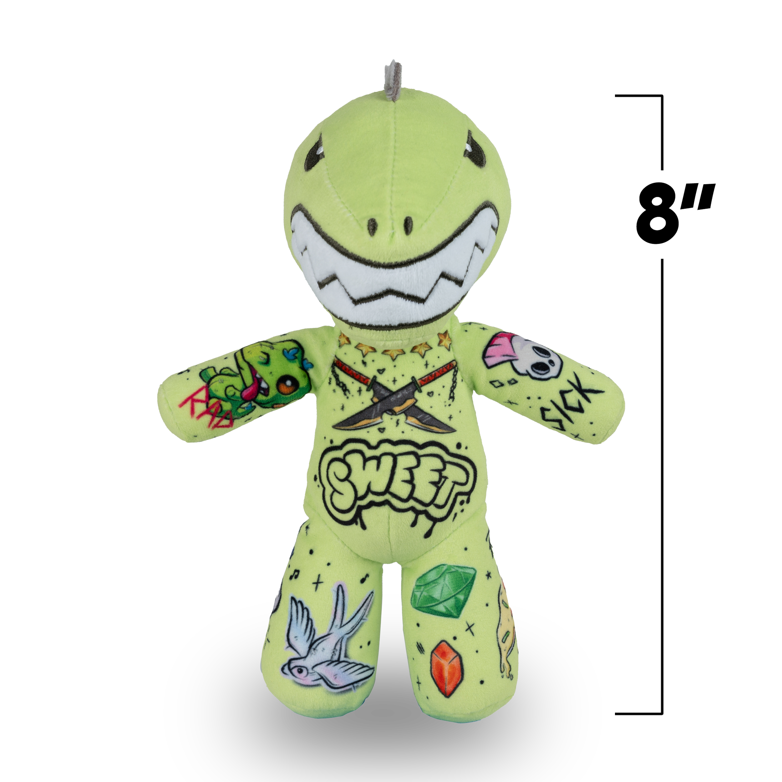 Thrash the Dino 8-inch Sprout Plushie – Tattoo Zoo Thrash the Dino 8-inch Sprout Plushie – Tattoo Zoo