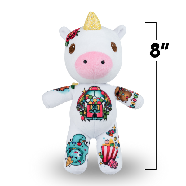 Candy the Unicorn 8-inch Sprout Plushie – Tattoo Zoo
