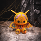 Halloween themed orange bat plushie.