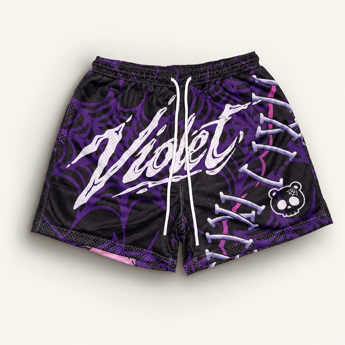 Violet's Web- Violet Mesh Shorts